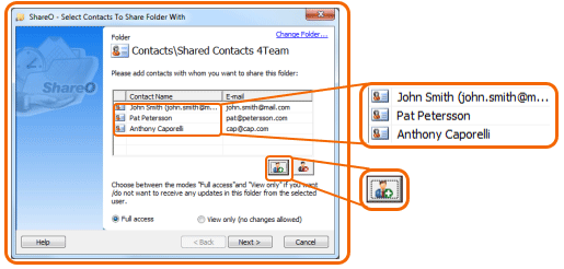 sync outlook private and all contacts